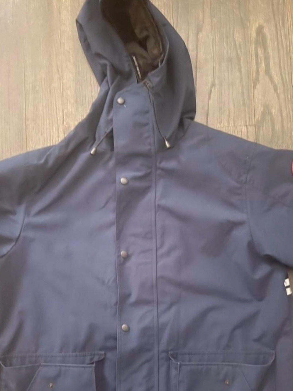 Canada Goose Navy Blue Raincoat Hooded Parka